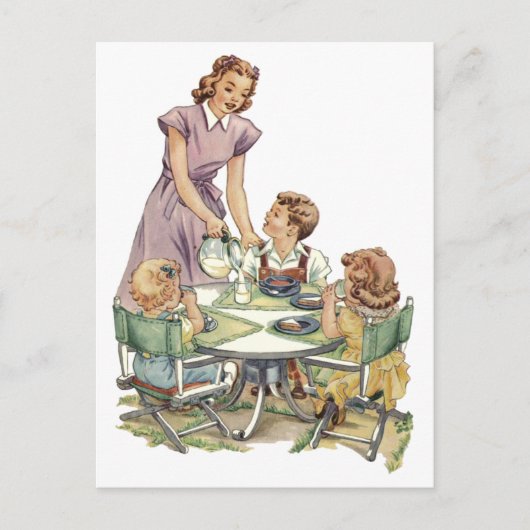 Umhüllungs-Mittagessen Postkarte (Vorderseite)