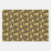 Umhüllungspapier aus Gold-Blume Geschenkpapier Set (Vorderseite 3)