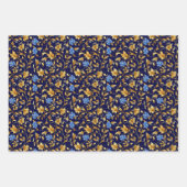 Umhüllungspapier aus Gold-Blume Geschenkpapier Set (Vorderseite 3)