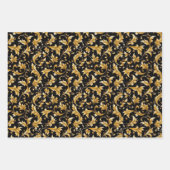 Umhüllungspapier aus Gold-Blume Geschenkpapier Set (Vorderseite 2)