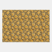Umhüllungspapier aus Gold-Blume Geschenkpapier Set (Vorderseite 3)