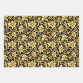 Umhüllungspapier aus Gold-Blume Geschenkpapier Set (Vorderseite 2)