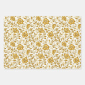 Umhüllungspapier aus Gold-Blume Geschenkpapier Set (Vorderseite)