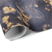 Umhüllungspapier aus grünem und goldfarbenem Marmo Geschenkpapier (Rolleneckpunkt)