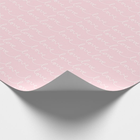 Umhüllungspapier aus rosa Liebe Geschenkpapier (Ecke)