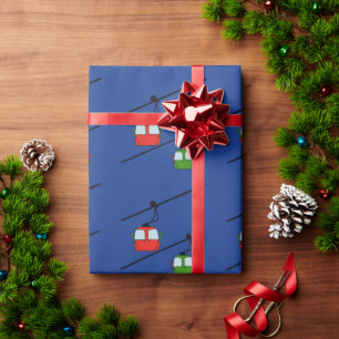 Umhüllungspapier aus roten und grünen Gondeln Geschenkpapier