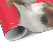 Umhüllungspapier aus roter Guinea Geschenkpapier (Rolleneckpunkt)