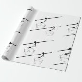 Umhüllungspapier aus schwarz-weißer Gondel. Geschenkpapier (Ungerollt)