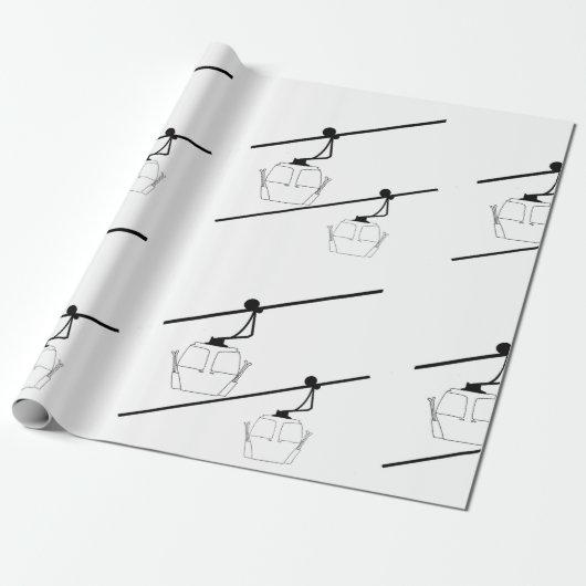 Umhüllungspapier aus schwarz-weißer Gondel. Geschenkpapier (Ungerollt)