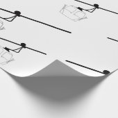 Umhüllungspapier aus schwarz-weißer Gondel. Geschenkpapier (Ecke)