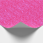 Umhüllungspapier aus Tiger mit rosa Tigerstreifen Geschenkpapier (Ecke)