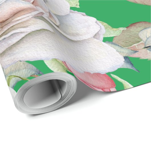 Umhüllungspapier - Blumenmuster in Aquarellfarben Geschenkpapier (Rolleneckpunkt)