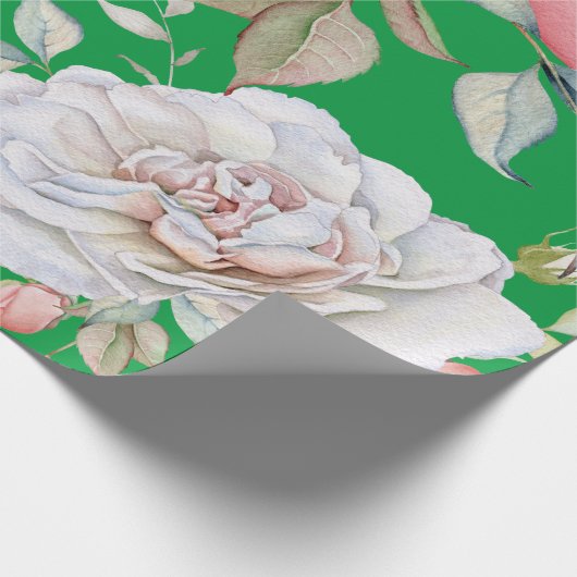 Umhüllungspapier - Blumenmuster in Aquarellfarben Geschenkpapier (Ecke)