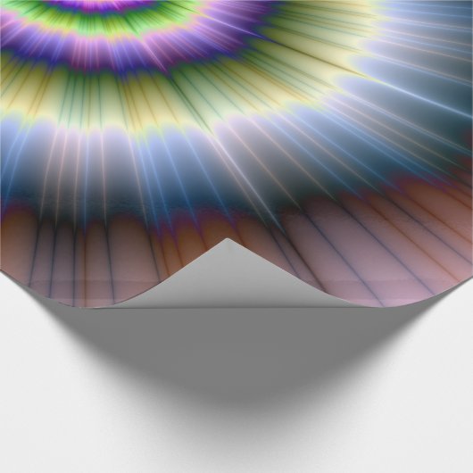 Umhüllungspapier, das blau grün und rosa explodier geschenkpapier (Ecke)