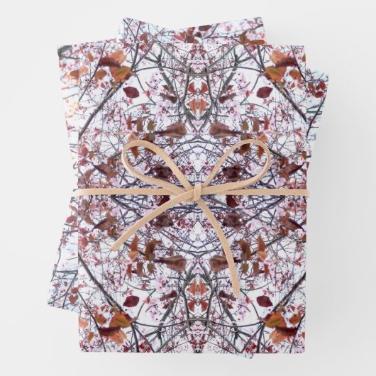 Umhüllungspapier: Entwurf für gebackene Kirschblos Geschenkpapier Set (Beispiel)