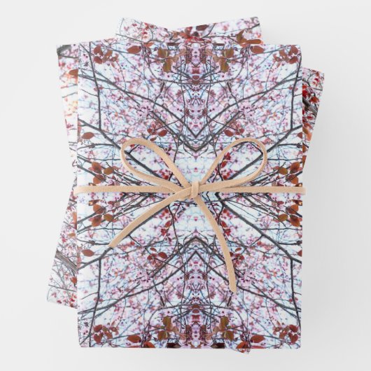 Umhüllungspapier: Entwurf für gebackene Kirschblos Geschenkpapier Set (Beispiel)