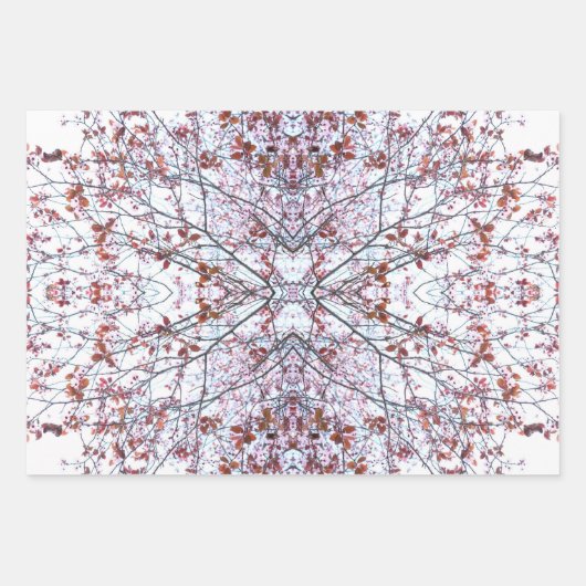 Umhüllungspapier: Entwurf für gebackene Kirschblos Geschenkpapier Set (Vorderseite)