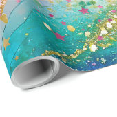 Umhüllungspapier farbenfroh abstraktes Design Geschenkpapier (Rolleneckpunkt)