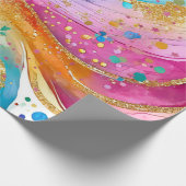 Umhüllungspapier farbenfroh abstraktes Design Geschenkpapier (Ecke)