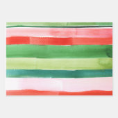 Umhüllungspapier - Farbstreifen Geschenkpapier Set (Vorderseite 3)