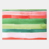 Umhüllungspapier - Farbstreifen Geschenkpapier Set (Vorderseite)