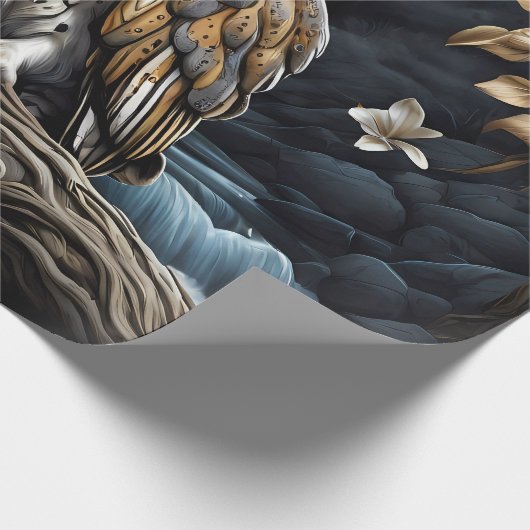 Umhüllungspapier Flachblatt Set von 3 Schalen auf  Geschenkpapier (Ecke)