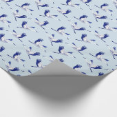 Umhüllungspapier für blaue und weiße Krane Geschenkpapier (Ecke)