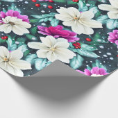 Umhüllungspapier für Blume in weiblichem Rosa und Geschenkpapier (Ecke)