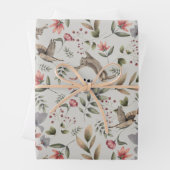 Umhüllungspapier für Blume und Vögel Geschenkpapier Set (Beispiel)