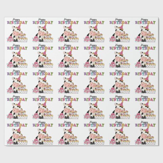 Umhüllungspapier für das Party der Mutterkuh Geschenkpapier (Flach)