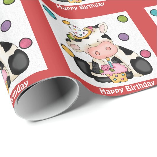 Umhüllungspapier für das Party der Mutterkuh Geschenkpapier (Rolleneckpunkt)