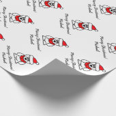 Umhüllungspapier für den Weihnachtsbär Cartoon Geschenkpapier (Ecke)