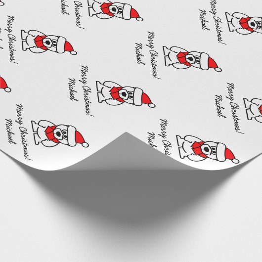 Umhüllungspapier für den Weihnachtsbär Cartoon Geschenkpapier (Ecke)
