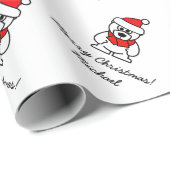 Umhüllungspapier für den Weihnachtsbär Cartoon Geschenkpapier (Rolleneckpunkt)