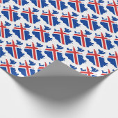 Umhüllungspapier für die isländische Flagge Geschenkpapier (Ecke)