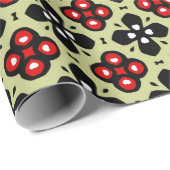 Umhüllungspapier für geometrische Blume Geschenkpapier (Rolleneckpunkt)