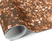 Umhüllungspapier für Glitzer aus Kupfer Geschenkpapier (Rolleneckpunkt)