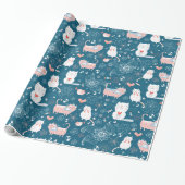 Umhüllungspapier für Katzen, Vögel und Herz Geschenkpapier (Ungerollt)