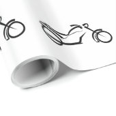 Umhüllungspapier für Motorräder. Geschenkpapier (Rolleneckpunkt)