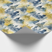 Umhüllungspapier für Wasserfarbenschlösser - blau  Geschenkpapier (Ecke)