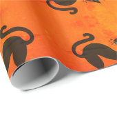Umhüllungspapier Halloween Katzen Geschenkpapier (Rolleneckpunkt)