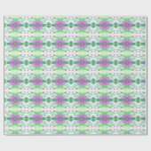 Umhüllungspapier in Lila Blumenschrift Geschenkpapier (Flach)