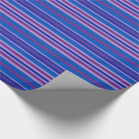 Umhüllungspapier: Mauve, Lila, Blau, Marinestreife Geschenkpapier (Ecke)