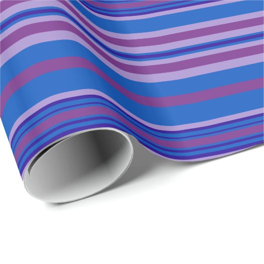 Umhüllungspapier: Mauve, Lila, Blau, Marinestreife Geschenkpapier (Rolleneckpunkt)