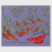 Umhüllungspapier mit ANTIQUE-LACE-PATTER in LILA Geschenkpapier (Flach)