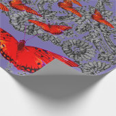 Umhüllungspapier mit ANTIQUE-LACE-PATTER in LILA Geschenkpapier (Ecke)