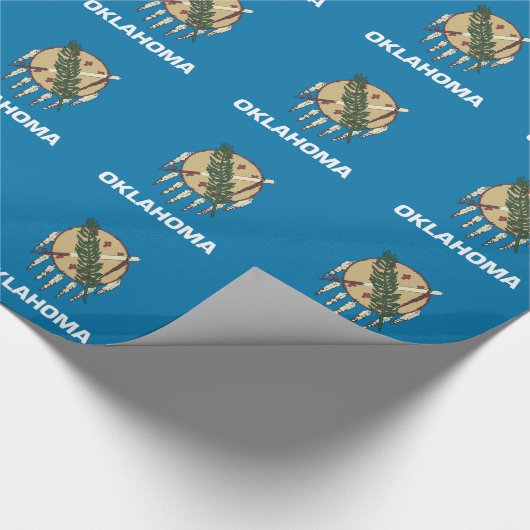 Umhüllungspapier mit der Flagge von Oklahoma Geschenkpapier (Ecke)