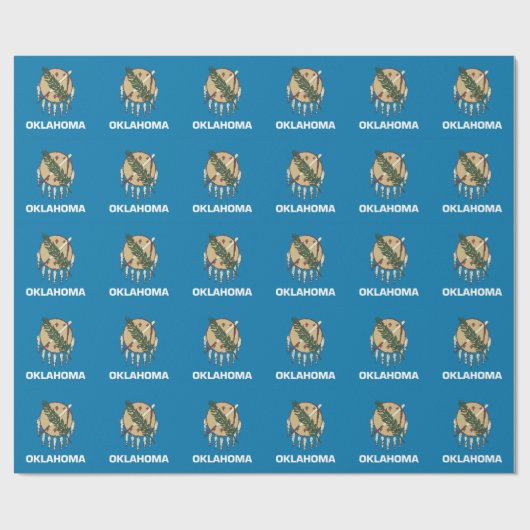 Umhüllungspapier mit der Flagge von Oklahoma Geschenkpapier (Flach)