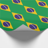 Umhüllungspapier mit Flagge Brasiliens Geschenkpapier (Ecke)