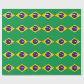 Umhüllungspapier mit Flagge Brasiliens Geschenkpapier (Flach)